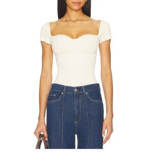 DL1961 x revolve heart knit top in ivory